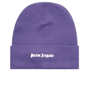 Classic Logo Beanie - Purple/White